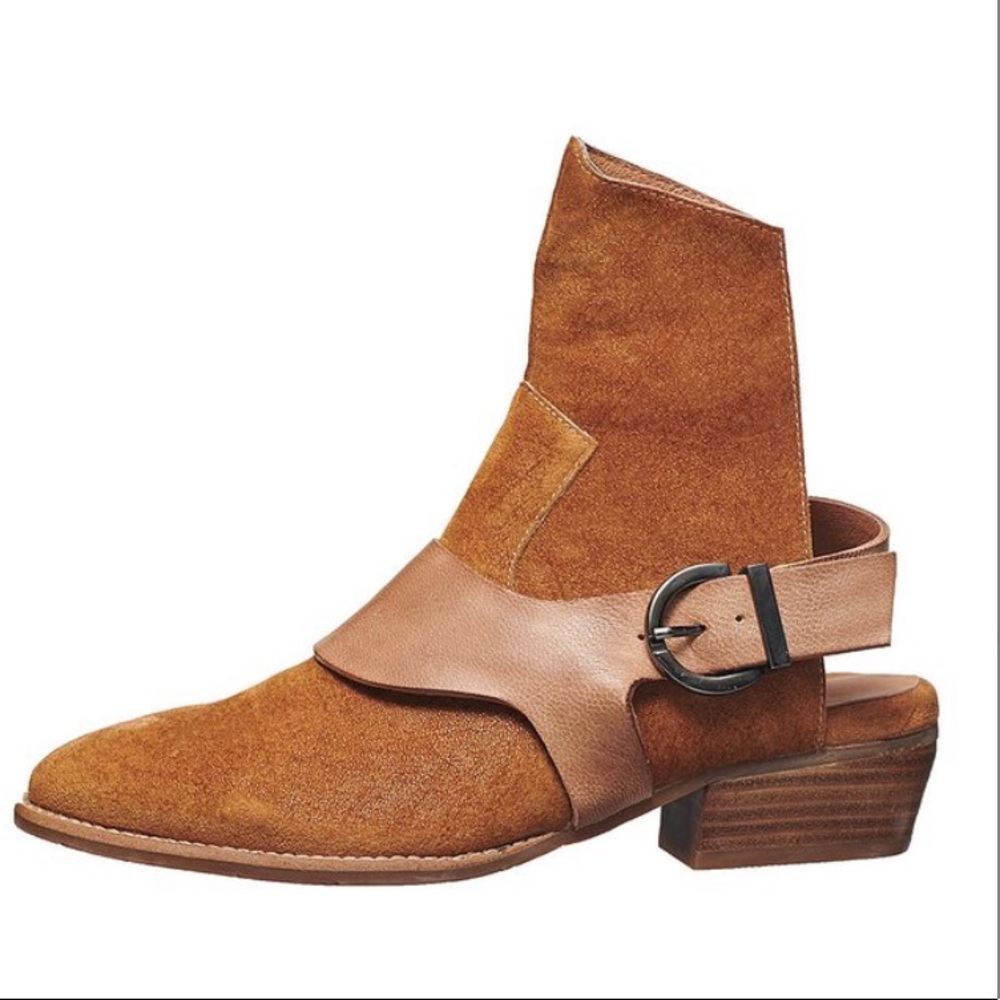 Antelope genuine suede booties. NWOT. Original box and dust bag included